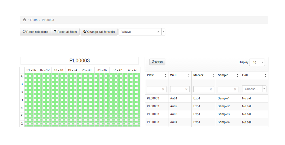 An image that shows the ability to define plate patterns in the StackWave qPCR analysis solution
